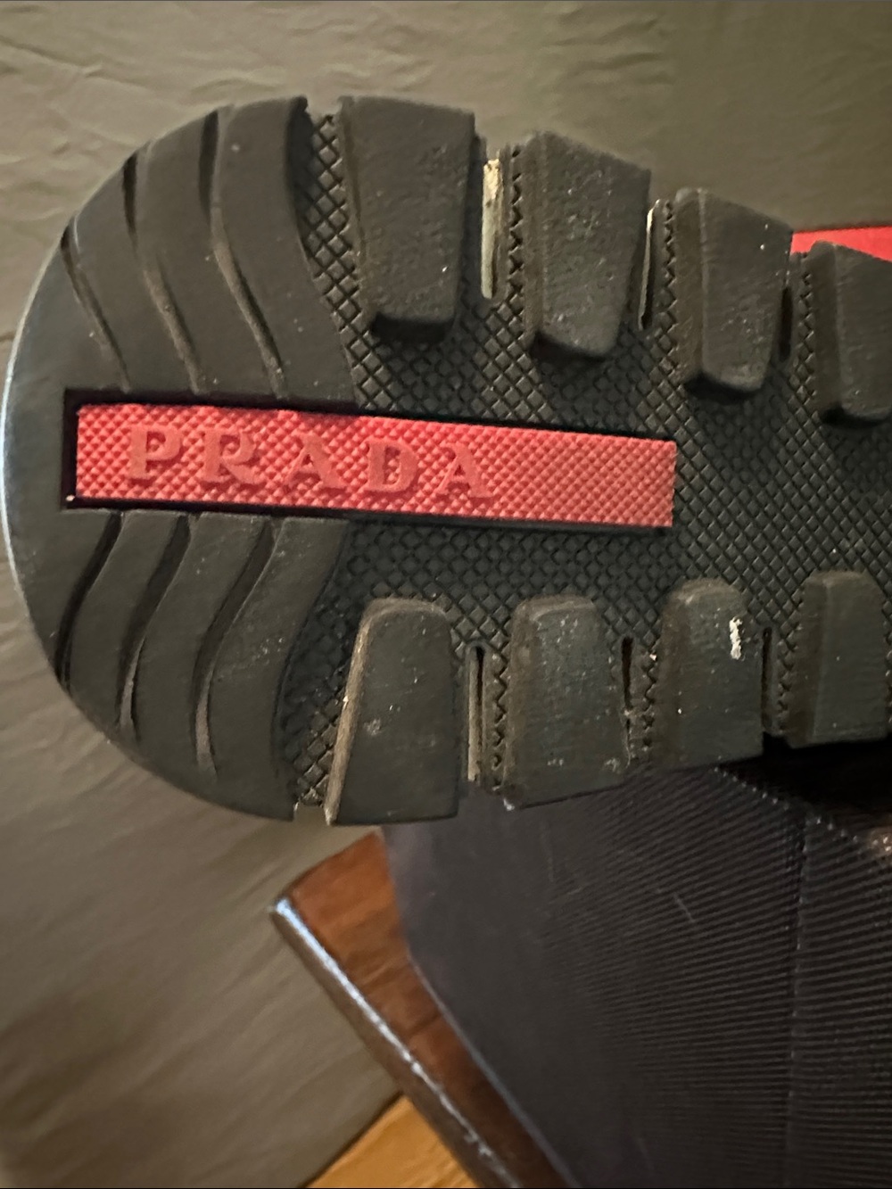 Prada Red Leather Men's Sneakers - Picture 9 of 12